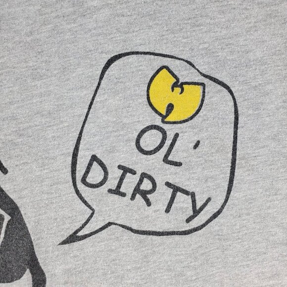 Men's Gray "WU TANG" Pullover Graphic T-Shirt Crew Neck Short Sleeve Size Medium - Picture 3 of 4